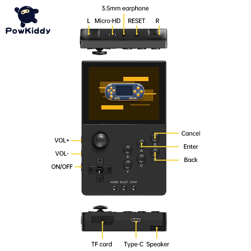 POWKIDDY A20 Retro Handheld Game Console