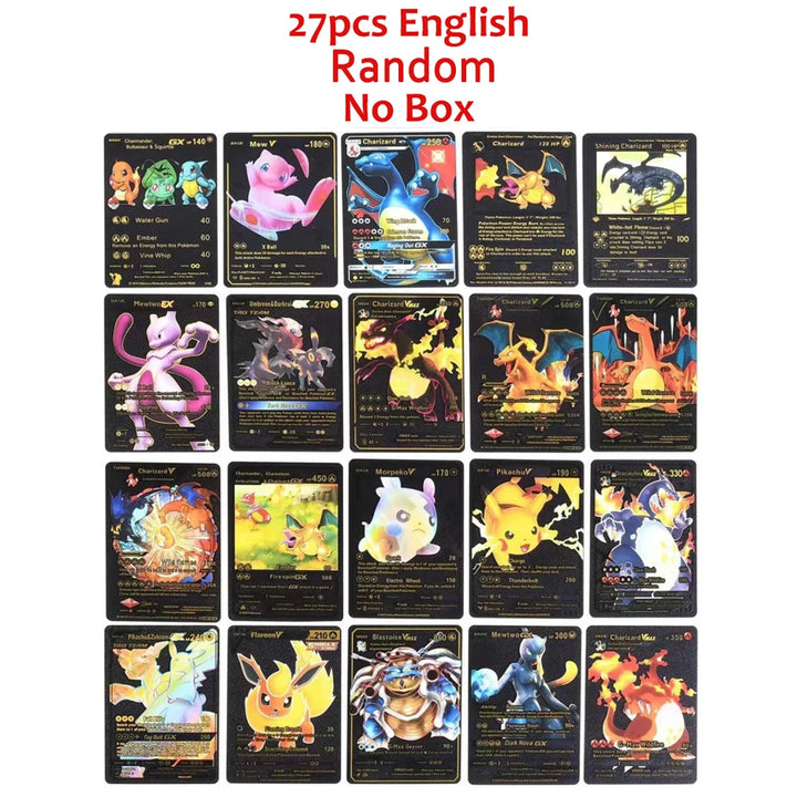 Pokemon black shiny trading cards