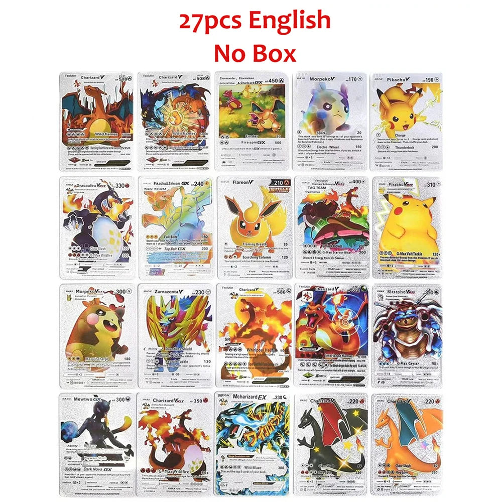 Pokemon shiny trading cards 27pcs