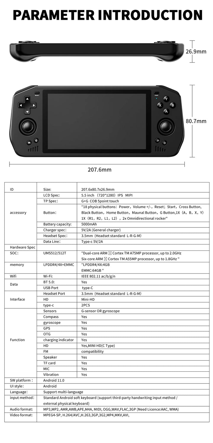 Powkiddy X28 Android Handheld Retro Game Console