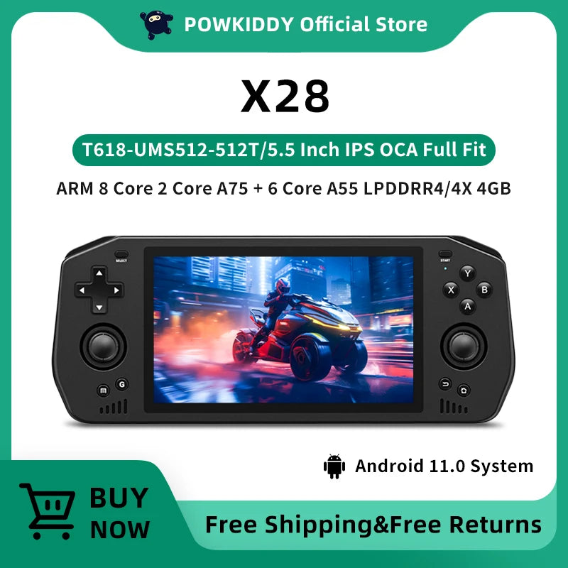 Powkiddy X28 Android Handheld Retro Game Console