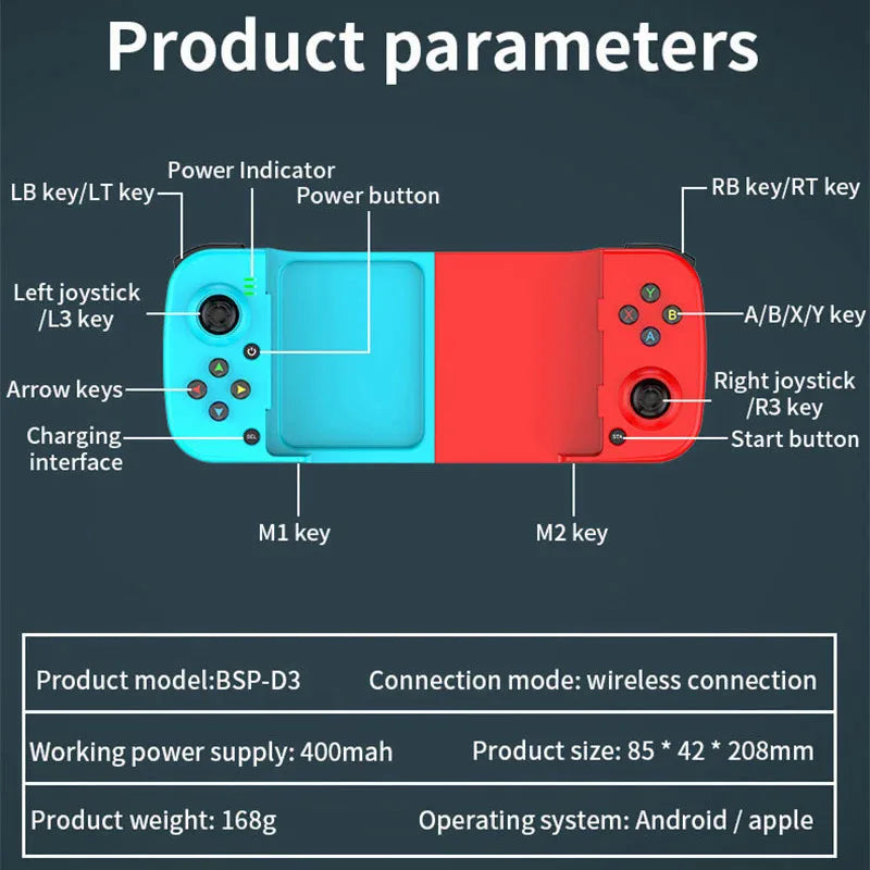 Wireless BT Stretchable Game Controller