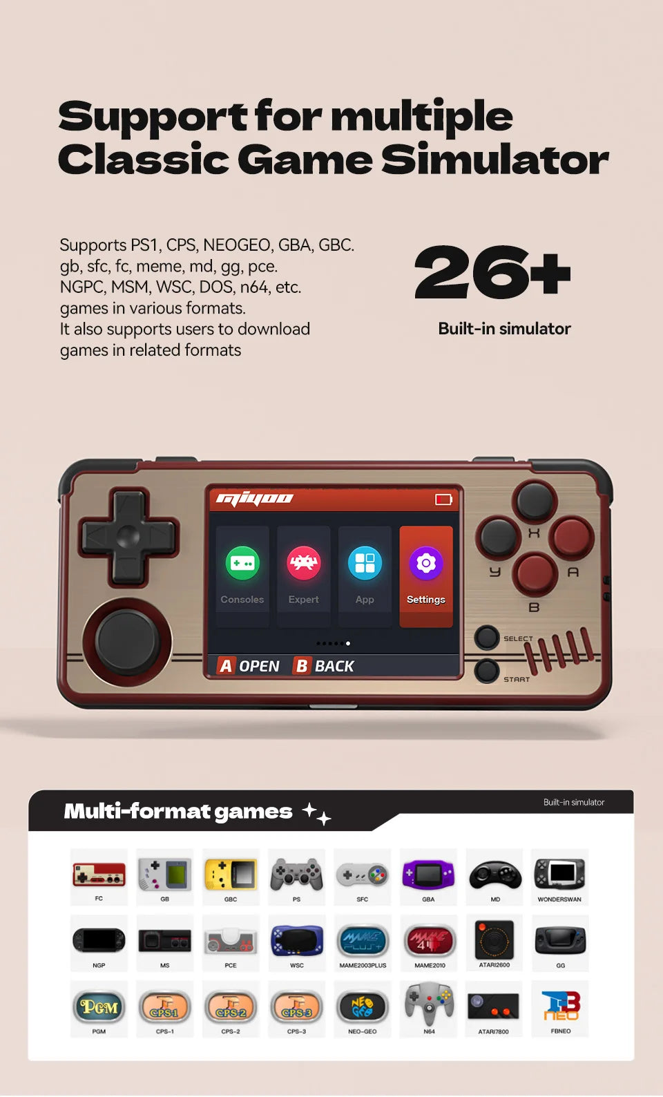 MIYOO MINI A30 Portable Retro Handheld Game