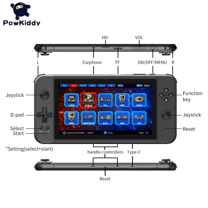 POWKIDDY X70 Retro Handheld Game console