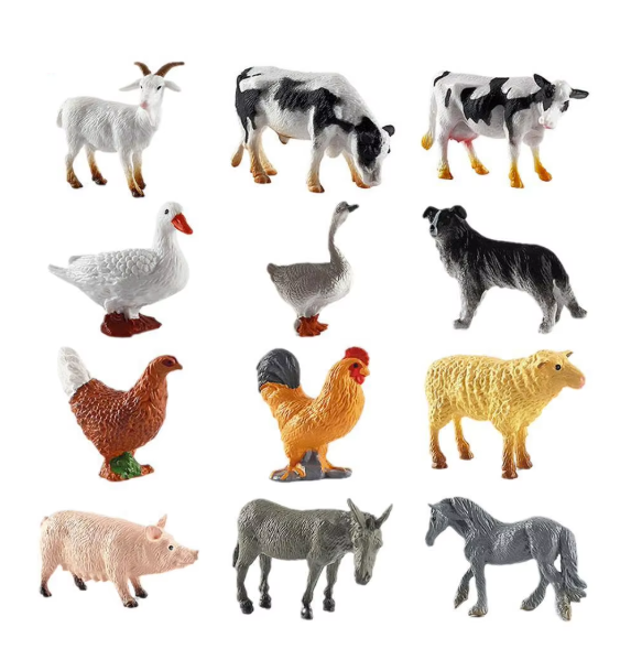 Mini Farm Animal Toys Set