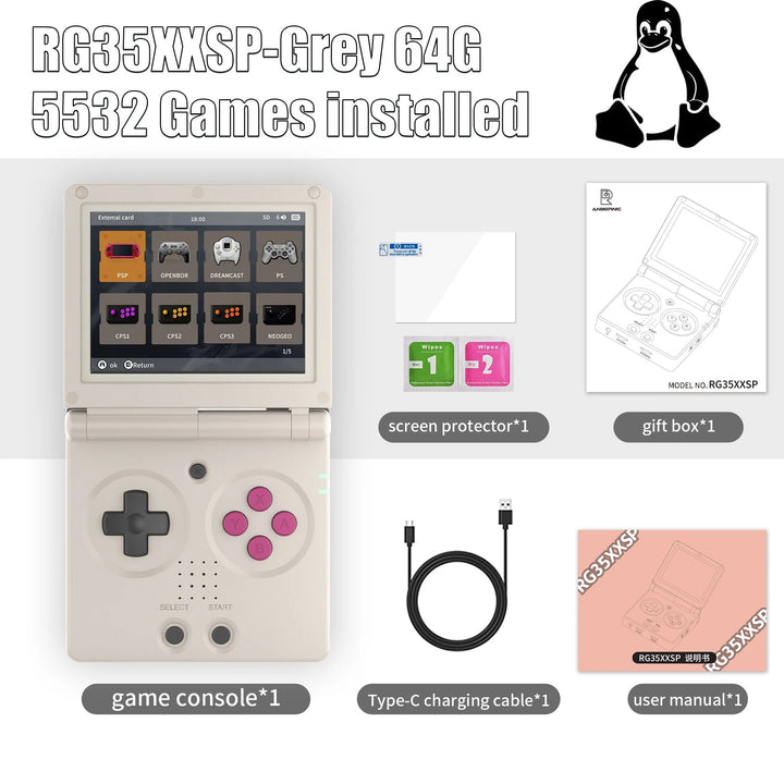 ANBERNIC RG35XXSP Retro Handheld Game Console - Pocket gamers