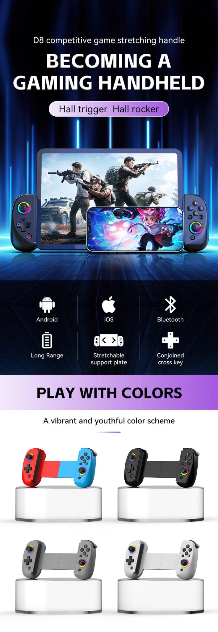 D8 Telescopic Gamepad Controller - Pocket gamers