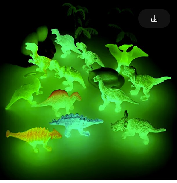 Dinasour Figures Glow In The Dark - Pocket gamers